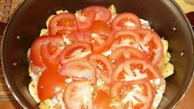 картошка по-французски с курицей