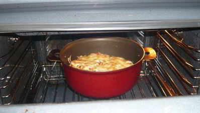 картошка по-французски с курицей