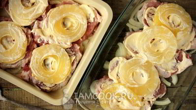 мясо по-французски с ананасами