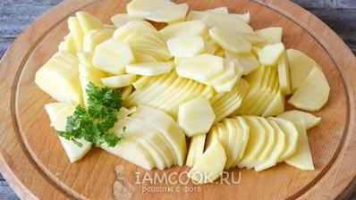 мясо по-французски с картофелем и фаршем