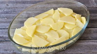 мясо по-французски с картофелем и фаршем