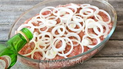 мясо по-французски с картофелем и фаршем