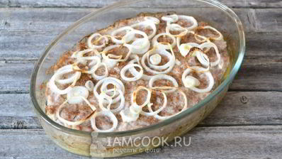 мясо по-французски с картофелем и фаршем