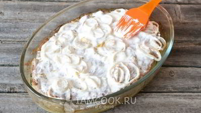 мясо по-французски с картофелем и фаршем