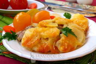Мясо по-французски с картофелем