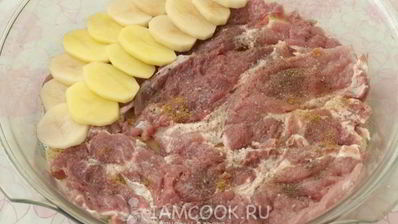 мясо по-французски с картофелем