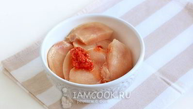 мясо по-французски с курицей и картошкой