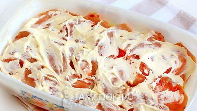 мясо по-французски с курицей и картошкой