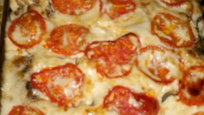 мясо по-французски с помидорами и грибами