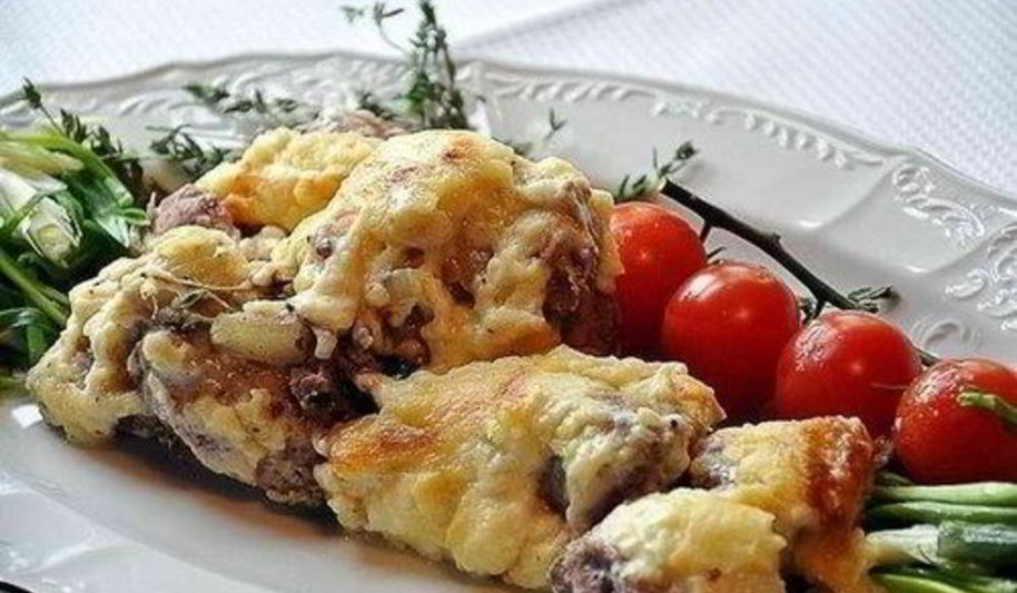 Рецепт мяса по-французски со сливками и пармезаном