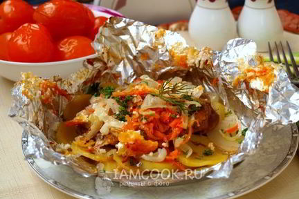 Мясо по-французски в фольге в духовке