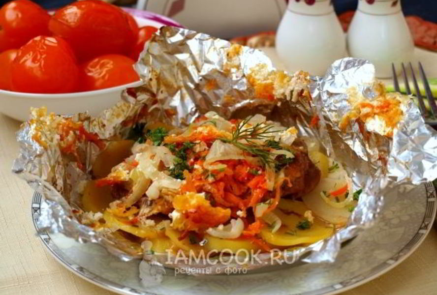 Мясо по-французски в фольге в духовке