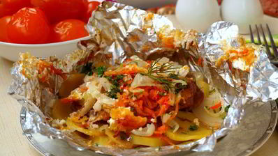 мясо по-французски в фольге в духовке