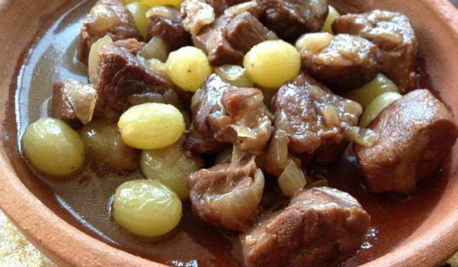 Рецепт баранины с карамелизированным виноградом