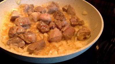 баранина с карамелизированным виноградом