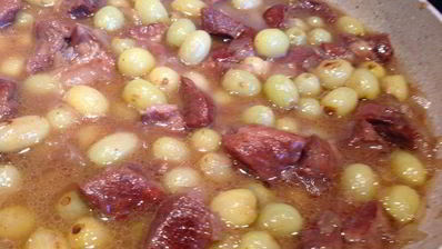 баранина с карамелизированным виноградом