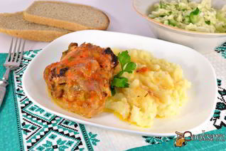 Бедрышки куриные фаршированные грибами