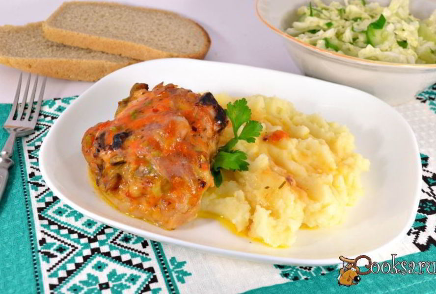 Бедрышки куриные фаршированные грибами