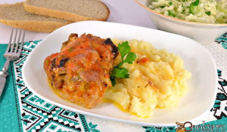 Рецепт бедрышек куриных фаршированных грибами