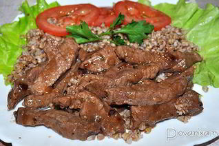 Быстрая жареная говядина с соусом