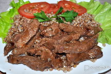 Быстрая жареная говядина с соусом