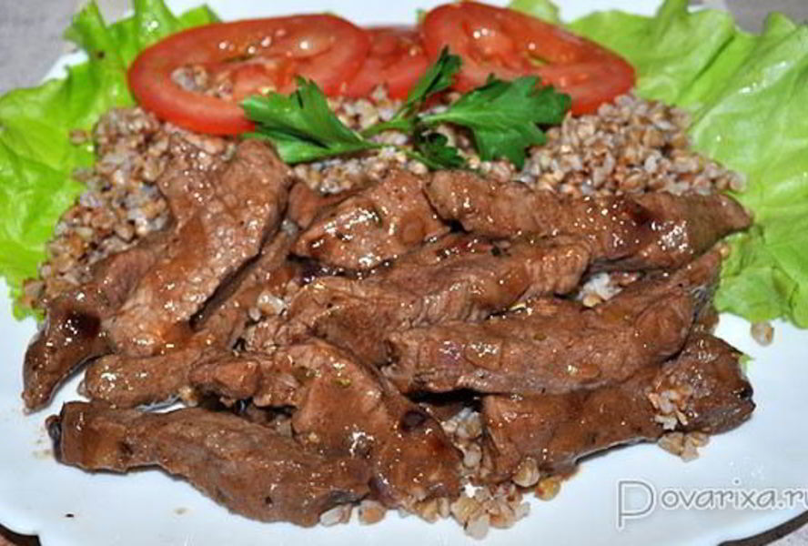 Быстрая жареная говядина с соусом