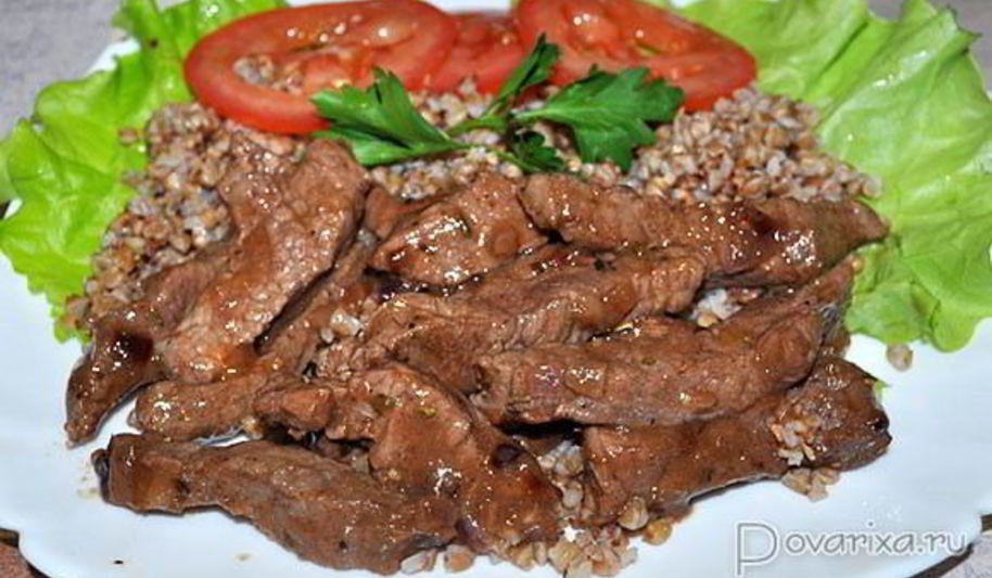 Рецепт быстрой жареной говядины с соусом