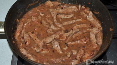быстрая жареная говядина с соусом