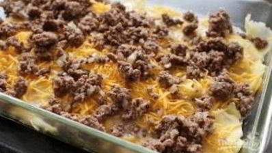 фарш, картошка и сыр в духовке