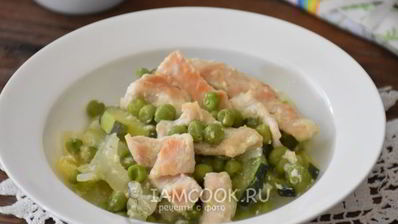 филе индейки с овощами