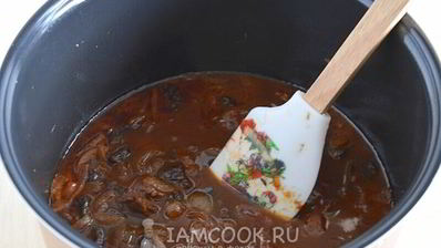 говядина с черносливом в мультиварке