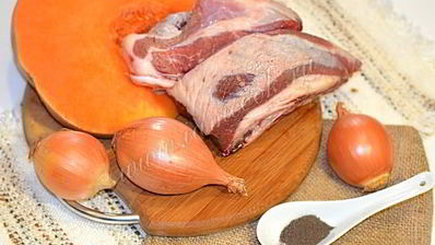 говядина тушеная с тыквой