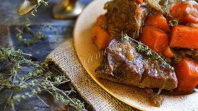 говядина тушеная с тыквой