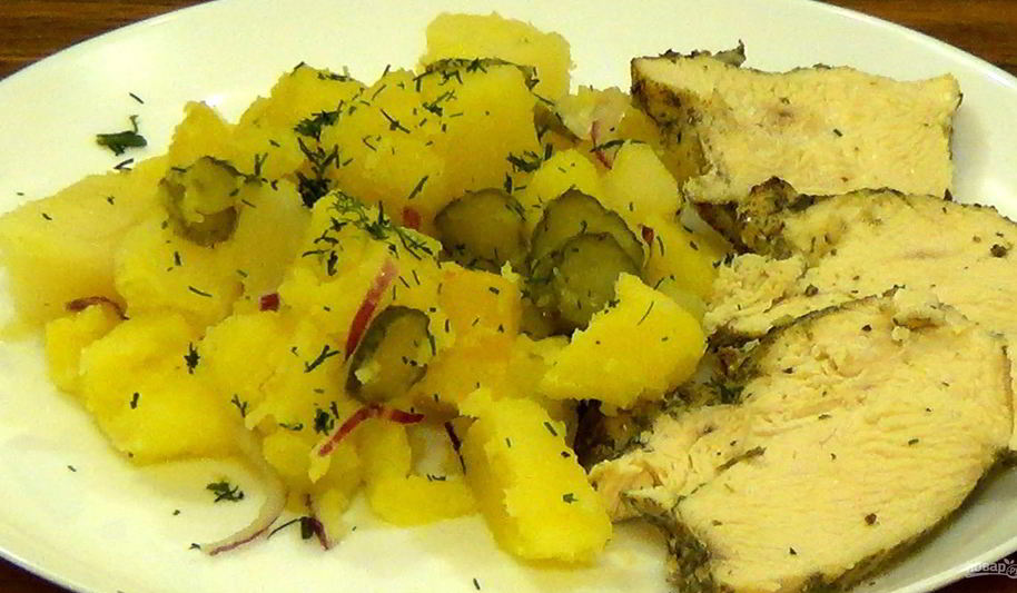 Рецепт картофеля и мясо в горшочках