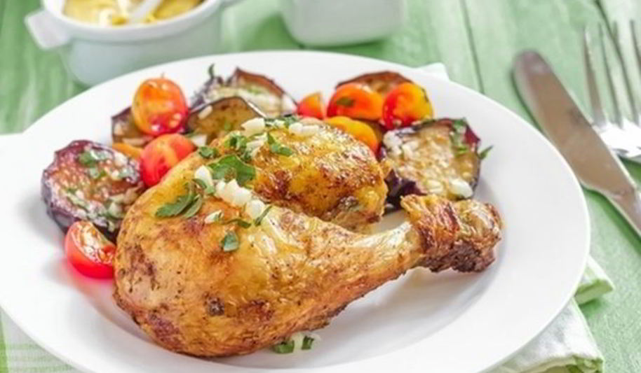 Рецепт куриной голени с чесноком