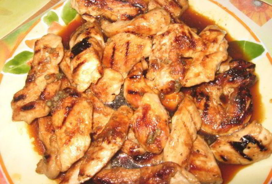 Куриная грудка под соусом терияки