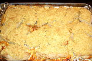 Куриные грудки с кукурузными хлопьями