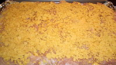 куриные грудки с кукурузными хлопьями