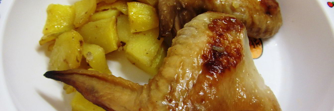 Куриные крылышки в медово-горчичном соусе, запеченные в духовке