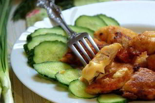 Куриные кусочки в яйце