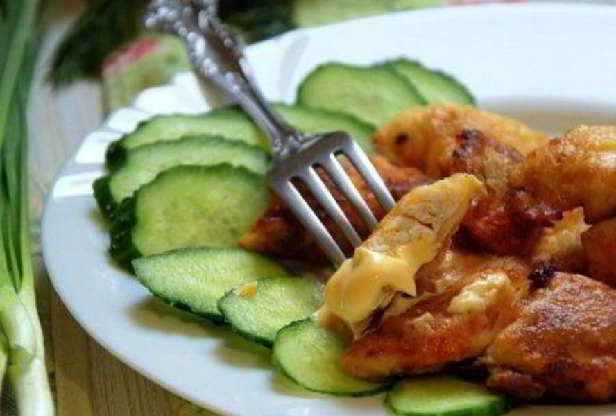 Куриные кусочки в яйце