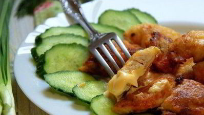 куриные кусочки в яйце