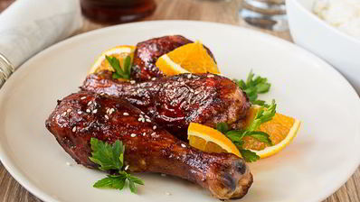 куриные ножки в апельсиновой глазури