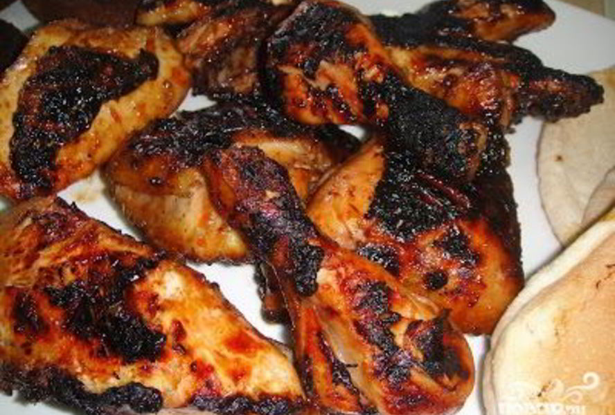 Курица на решетке