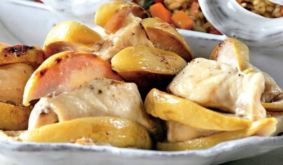 Рецепт курицы с айвой