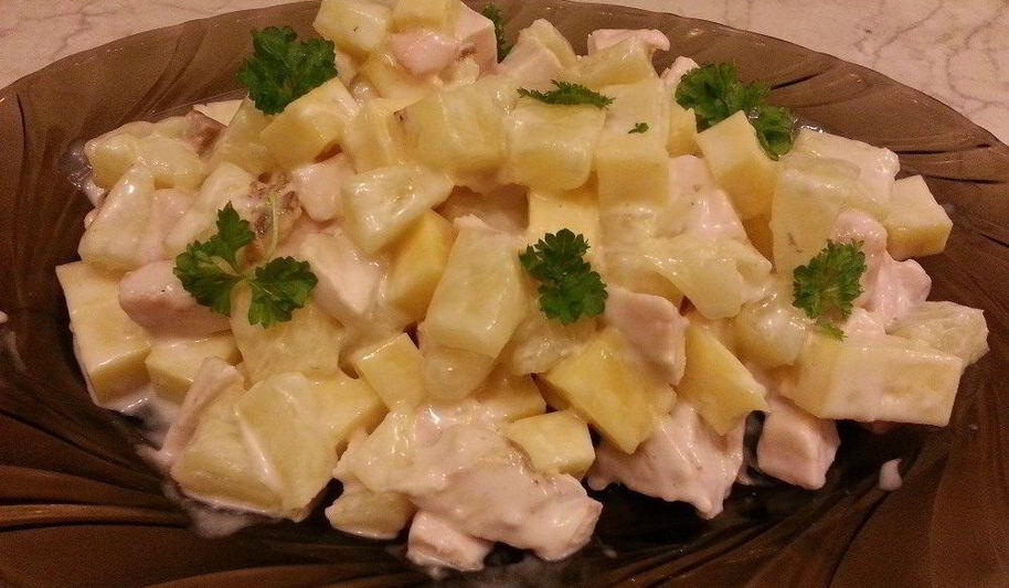 Рецепт курицы с ананасом