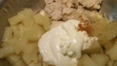 курица с ананасом