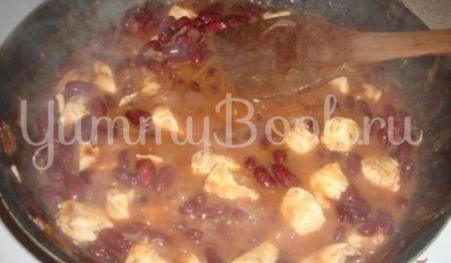 Рецепт курицы с фасолью