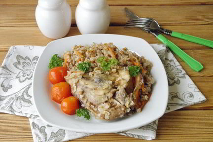 Курица с гречкой в мультиварке