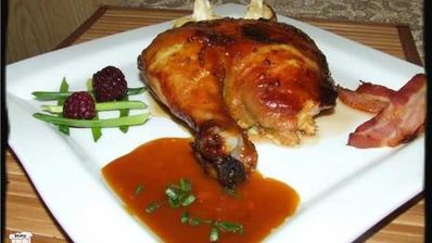 курица в медовой карамели с мандариновым соусом